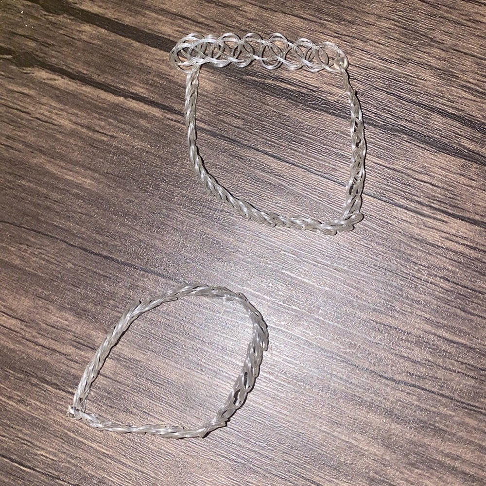 Pair of Clear Plastic Chokers